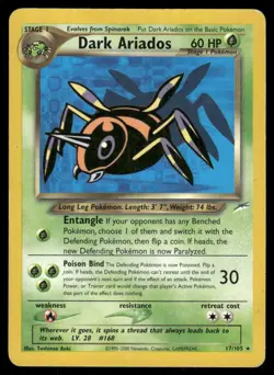 Pokemon Tcg Dark Ariados #17 Pokemon Neo Destiny LP - Image 1