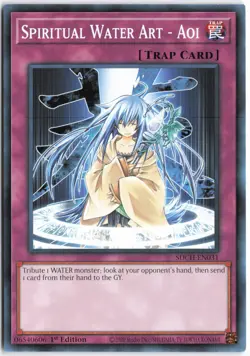 Yugioh - Spiritual Water Art - Aoi SDCH-EN031 1st Edition - Structure Deck: Spir - Image 1