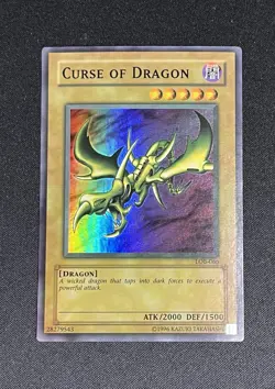 Yugioh Curse of Dragon LOB-066 Super Rare Original 1.5 Print MINT - Image 1