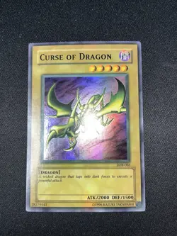 Yugioh Curse of Dragon LOB-066 Super Rare Original 1.5 Print MINT - Image 2