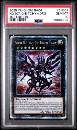Yu Gi Oh! Ra04 Qtr Ctr Stamp En067 107: Galaxy Eyes Tachyon Dragon 1st Ed PSA 10 - Image 1