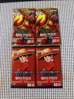 LOT OF 4 PACKS - One Piece TCG English PRB-02 & OP13 Booster Loose Packs - Image 1