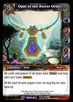 WORLD OF WARCRAFT WOW TCG REIGN OF FIRE CRAFTED : OPAL OF THE SECRET ORDER X 4 - Image 1