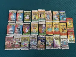 Vintage 36 Pokemon Trading Card Game Wrapper Lot **NO CARDS** ONLY - Image 1