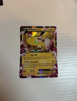 Pokemon TCG Pikachu EX XY84 XY 2015 Promo Holo Basic Lightning Card - Image 2