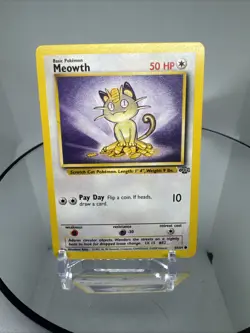 Meowth 56/64 Jungle Pokemon Card 1999 Vintage WOTC Common LP - Image 2