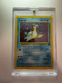 Lapras - Vintage HOLO Pokemon Card 10/62 Fossil Holo - Near Mint Condition - Image 1