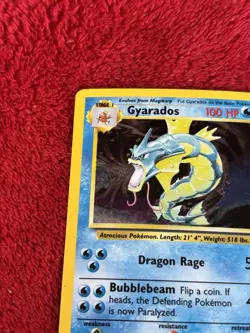 Gyarados 006/102 Base Set Holo Wotc Pokemon Card Played 1999 - Image 2