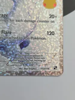 Pokemon TCG Reshiram Full Art Holo Card 113/114 Celebrations Classic Collection - Image 5