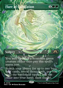 MAGIC MTG Modern Horizons 3 Flare of Cultivation Borderless Rare - Image 1