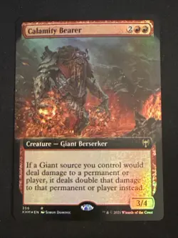 1x Extended Art Foil Calamity Bearer (356) Kaldheim LP MTG Magic x1 MKE - Image 1