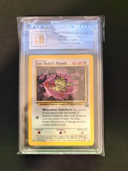 TEAM ROCKET’S MEOWTH Pokemon Card WOTC Black Star Promo - #18 - CGC 10 PRISTINE - Image 3