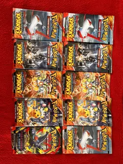 LOT (10) Pokemon TCG: SURGING SPARKS & PHANTASMAL Booster Packs - New & Sealed - Image 1