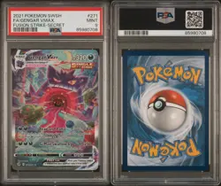 Pokemon TCG Gengar VMAX Alternate Art Fusion Strike PSA 9 - Image 2