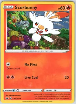 Scorbunny SWSH071 Promo SWSH Black Star Pokemon NM - Image 1