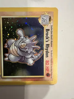 Pokemon TCG Brock's Rhydon Gym Heroes 2/132 Holo Unlimited Rare - Image 2