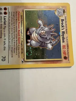 Pokemon TCG Brock's Rhydon Gym Heroes 2/132 Holo Unlimited Rare - Image 3