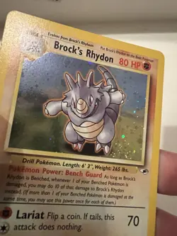 Pokemon TCG Brock's Rhydon Gym Heroes 2/132 Holo Unlimited Rare - Image 5