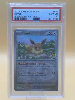2025 Pokemon PRE En Eevee Pokemon Day 2025 #074 PSA 10 - Image 1