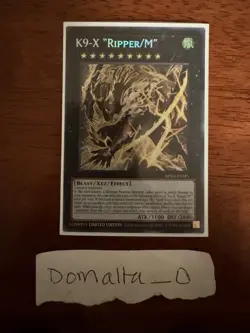 Yugioh! K9-X "Ripper/M" BPRO-ENSP1 Secret Rare Limited Edition Near Mint - Image 1