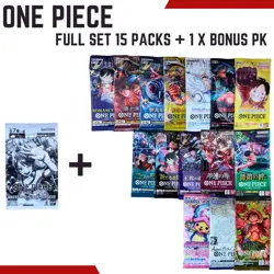 One Piece TCG 15 Booster Packs SET OP01∼OP12 EB01&02 PRB-01 + 1 Bonus Sealed JPN - Image 1