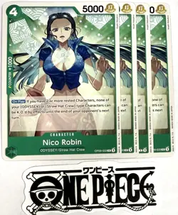 4x One Piece OP09-033 C Nico Robin - English - Playset - TCG - NM/M - Image 1