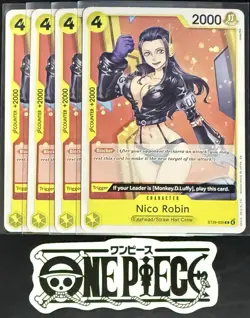 4x One Piece ST29-009 C Nico Robin - ENG - Regular - Playset - TCG - NM/M - Image 1