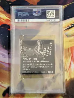 PSA 10 One Piece Great Pirate Seal Wafer Sticker Zoro LOG.6 SW6-S1 - Image 2