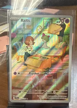 Pokemon TCG Ralts Scarlet & Violet Holo Illustration Rare Card 211/198 - Image 1