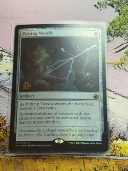 MTG Foil - Pithing Needle Innistrad Midnight Hunt Prerelease Stamped 2021 Cool!! - Image 2