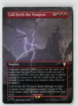 MTG Call Forth The Tempest - Borderless - Foil - 509 LTC x1 NM Rare - Image 1