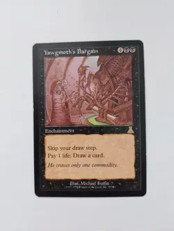 MTG [Magic the Gathering] Yawgmoth's Bargain [Duel-Commander] [Vintage] LP Exc - Image 1