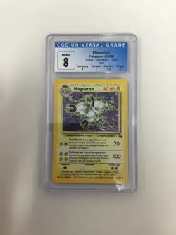 CGC 8 Magneton 1999 Fossil 11/62 Holo Pokemon Unlimited CGC 8 - Image 2