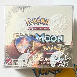 Pokemon Sun & Moon Burning Shadows Booster Box Sealed + Plastic Protector - Image 1