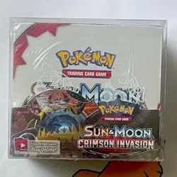 🔥 POKEMON SUN & MOON: CRIMSON INVASION BOOSTER BOX + PROTECTIVE CASE🔥 - Image 1