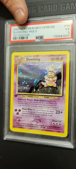 2000 POKEMON NEO GENESIS 1ST EDITION #14 SLOWKING-HOLO PSA 5 - Image 2