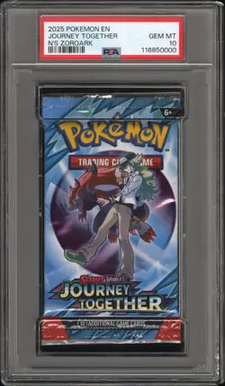 Pokemon Journey Together N's Zoroark Booster Pack Art PSA 10 Gem Mint - Image 1