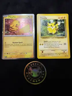 Pikachu 051 /162 Stamped 2026 Pokemon Day 30 Promo TCG With Coin - Image 1
