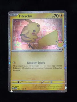 Pikachu 051 /162 Stamped 2026 Pokemon Day 30 Promo TCG With Coin - Image 2