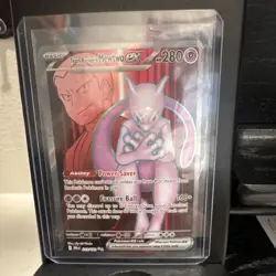 Pokemon Team Rocket's Mewtwo ex 213/182 Destined Rivals Ultra Rare Holo EX 280HP - Image 3