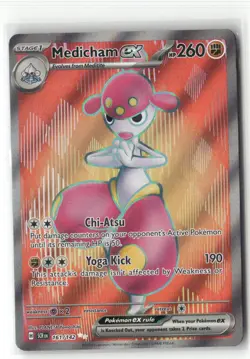 Pokemon Medicham ex Ultra Rare SV07: Stellar Crown 161/142 - Image 1