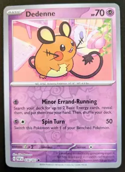 Dedenne 036/091 Reverse Holo Common Scarlet & Violet: Paldean Fates Pokemon TCG - Image 1