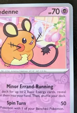 Dedenne 036/091 Reverse Holo Common Scarlet & Violet: Paldean Fates Pokemon TCG - Image 3