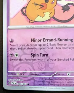 Dedenne 036/091 Reverse Holo Common Scarlet & Violet: Paldean Fates Pokemon TCG - Image 4