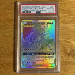 PSA 10 2019 Pokemon Solgaleo & Lunala GX Secret Rare 254/236 Cosmic Eclipse - Image 1