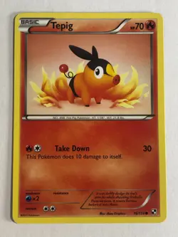 Pokemon TCG Black & White Tepig 16/114 Light Played - Image 1