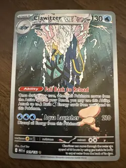 Pokemon Clawitzer 141/132 Me01: Mega Evolution Illustration Rare Holo - Image 1