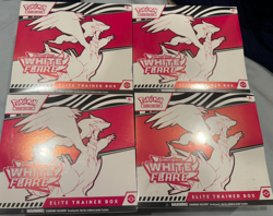 Lot of 4 White Flare Elite Trainer Box ETB Sealed Pokemon TCG Booster Black Bolt - Image 1