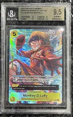 Monkey.D.Luffy (Illustration Box Vol.3) OP07-109 One Piece Promotion BGS 9.5 - Image 1