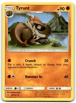 2018 Sun & Moon - Forbidden Light Pokemon TCG Card #68 Tyrunt - Image 1